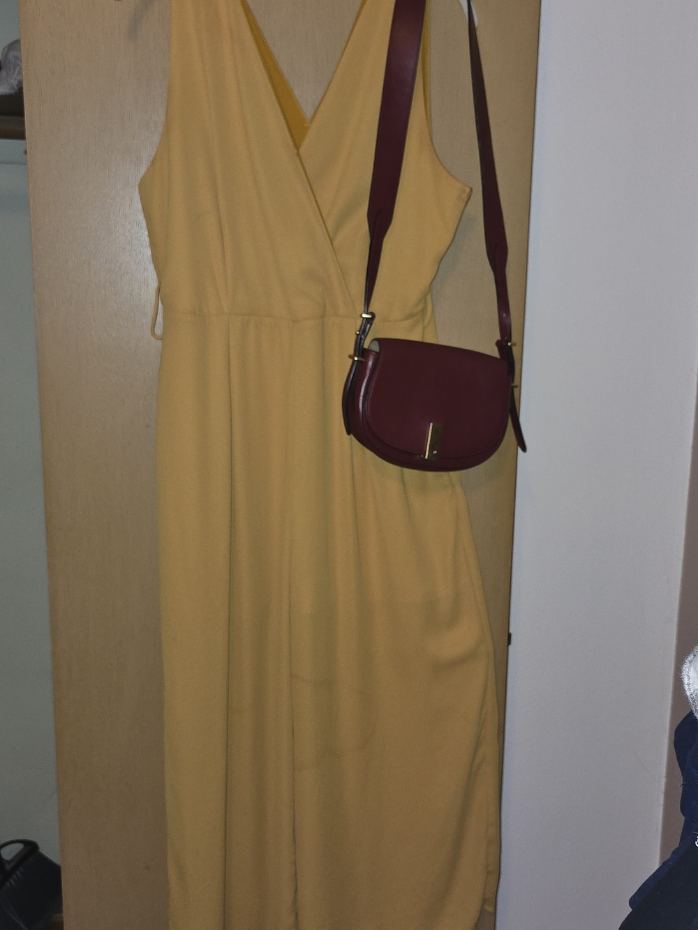 Sienna Sky Sleeveless Grecian Mustard Wide Leg Jumpsuit